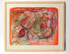 Toma Yovanovich - Synesthesia abstraite colorée à l'huile pastel mi-siècle - 1960