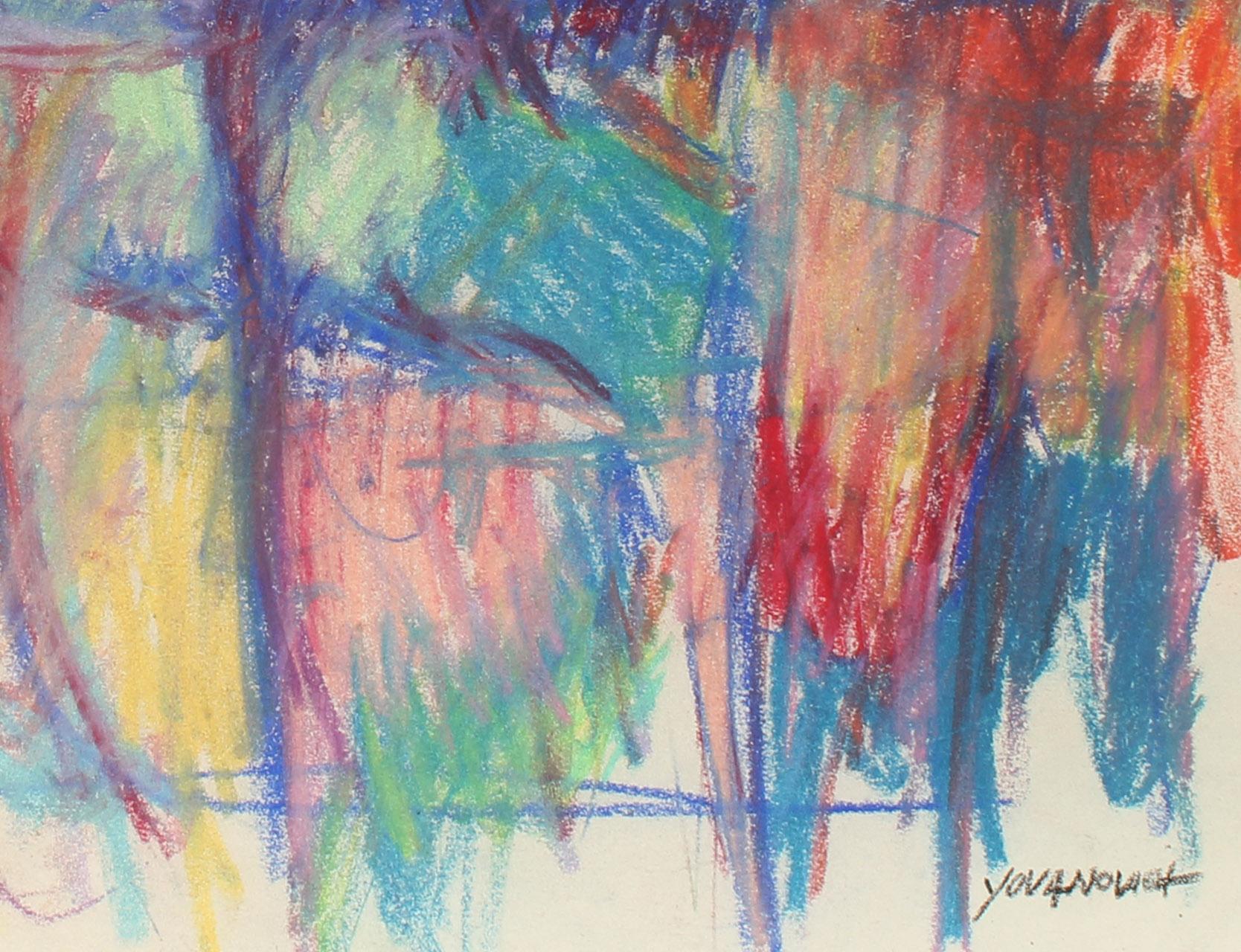 Toma Yovanovich Mid Century Abstract Colorful Oil Pastel Synesthesia 1960 3