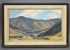 Colin Wheeler Signed New Zealand Impressionist Wanaka River Valley Oil Painting