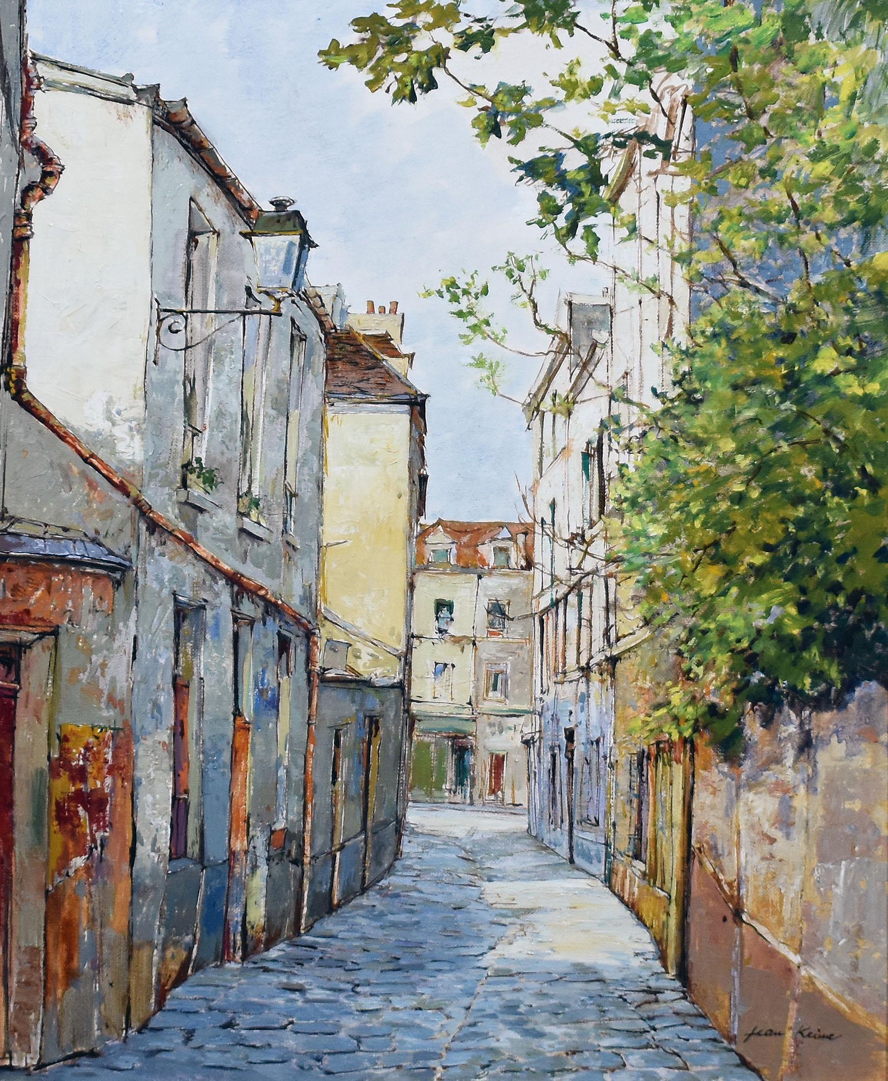Antique French Impressionist Paris Street Scene Original Oil Painting Jean Keime 2