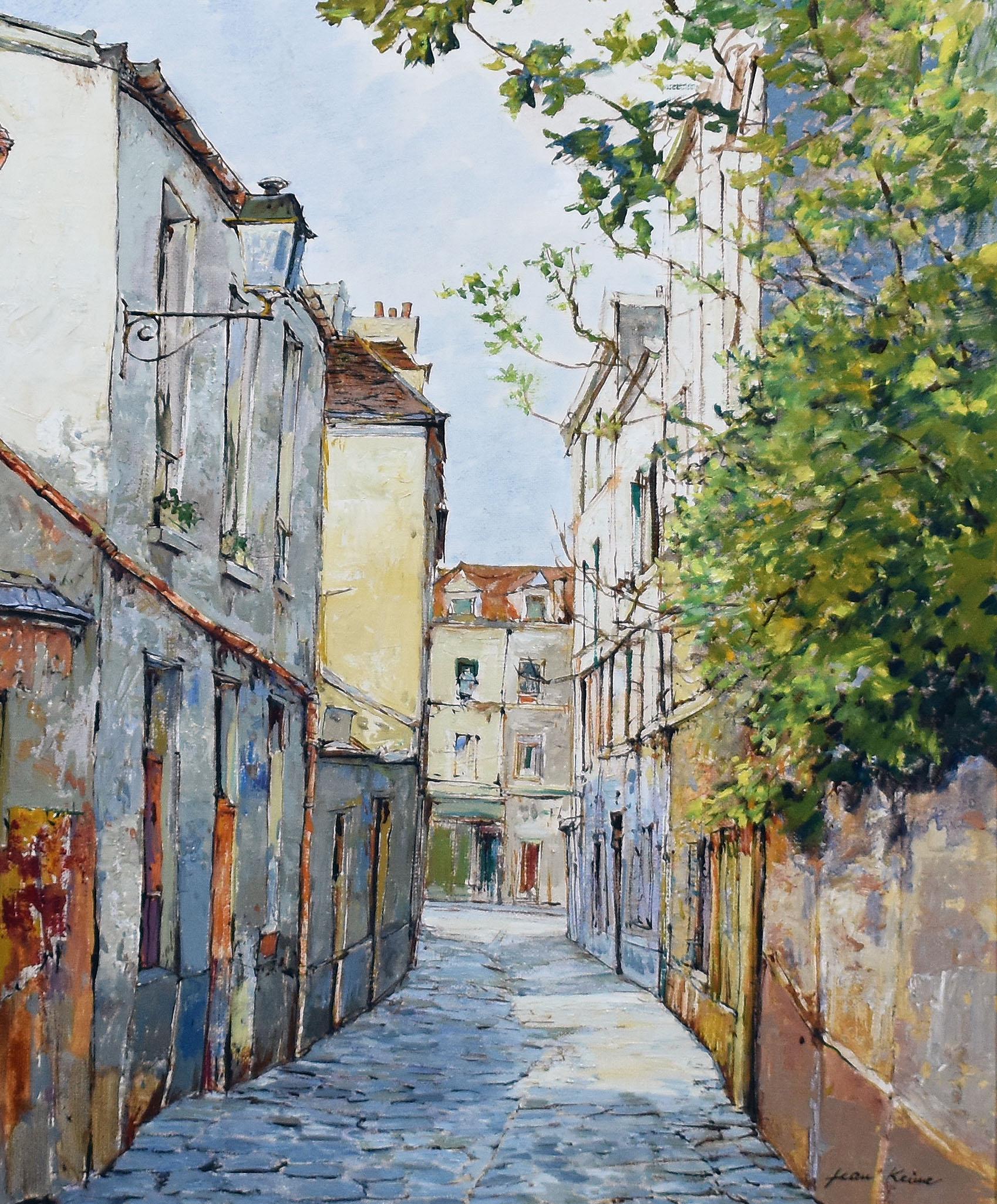 Antique French Impressionist Paris Street Scene Original Oil Painting Jean Keime 3