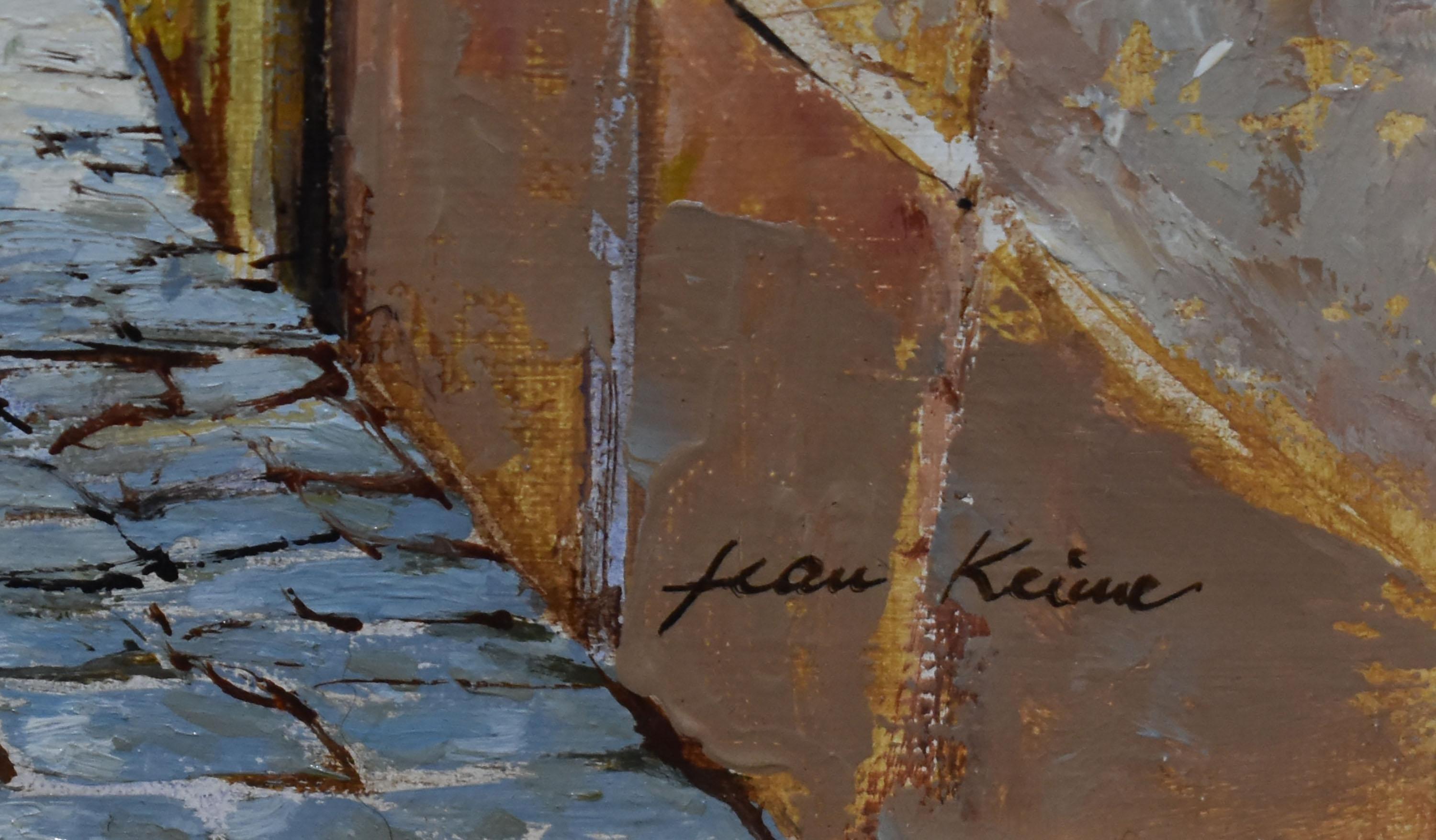 Antique French Impressionist Paris Street Scene Original Oil Painting Jean Keime 4