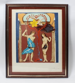 Salvador Dali "Le Judgement" Surreal Hand Signed Original Lithograph Butterfly