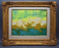 Vintage Fauvist Abstract Landscape Pittura originale firmata Abraham Pariente