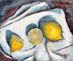 Mid Century Modern still life painting by New York Boston modern artist Lemons