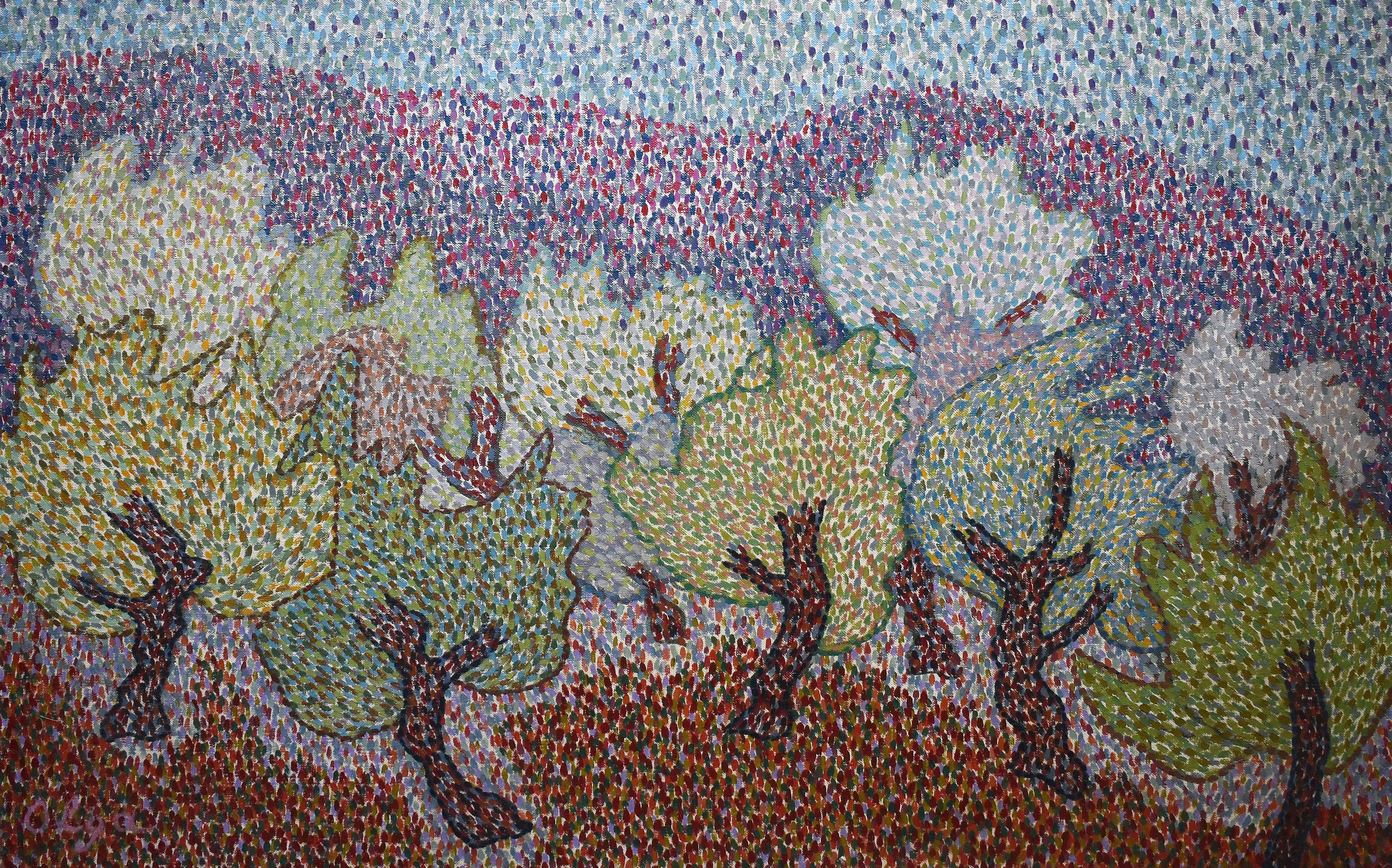 paysage pointillisme