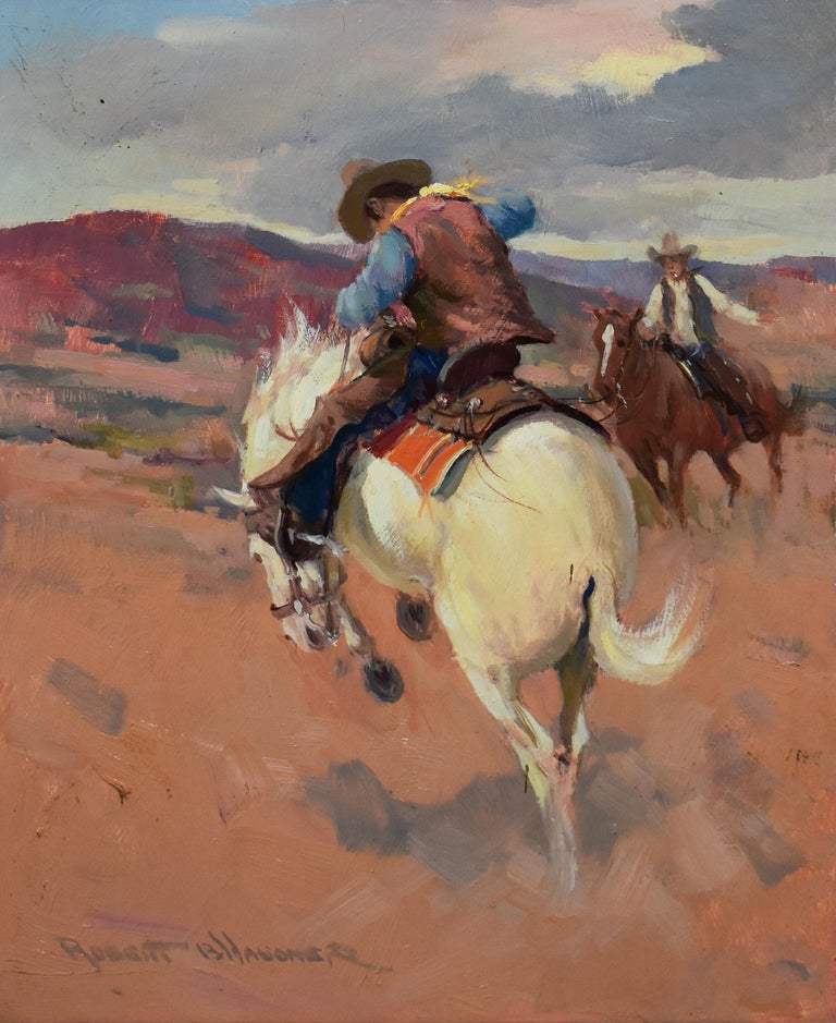 Robert Wagoner Vintage American Impressionist Western Cowboy on
