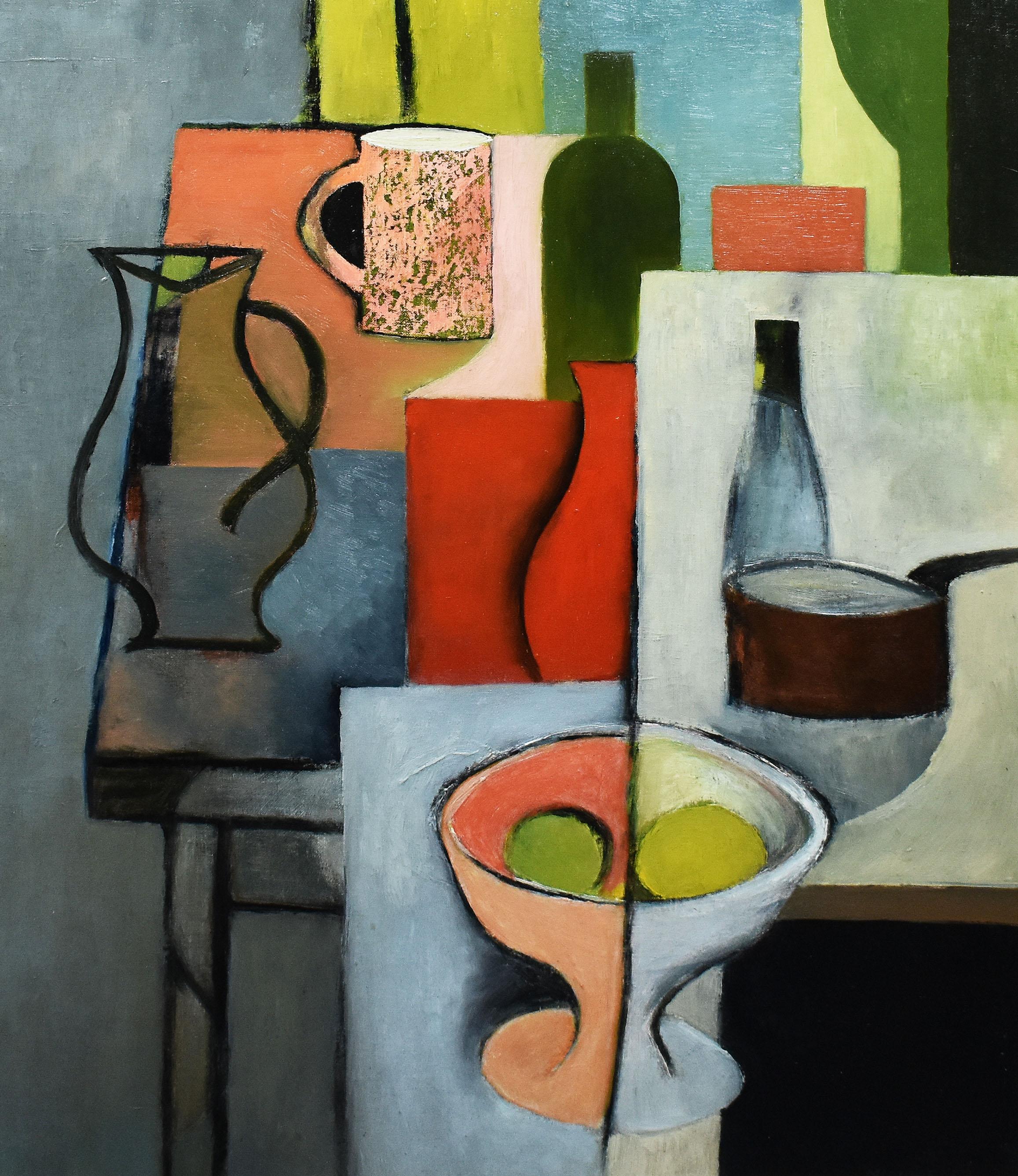 David McClure Vintage Scottish Modernist Abstract Kitchen Table Still