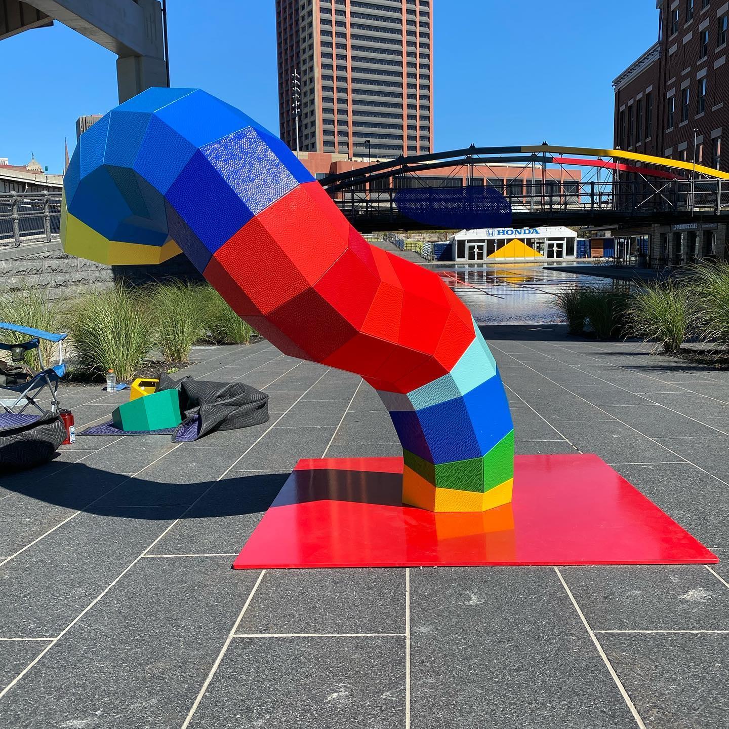 An original unique contemporary outdoor sculpture by Contemporary American female artist Shasti O'Leary Soudant.  This work is tied to the artist's public art project which was commissioned by the Albright Knox Art Gallery, 