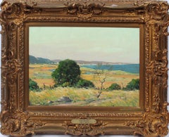 Antique Early Canadian Impressionist Panoramic Summer Landscape  Oil Painting