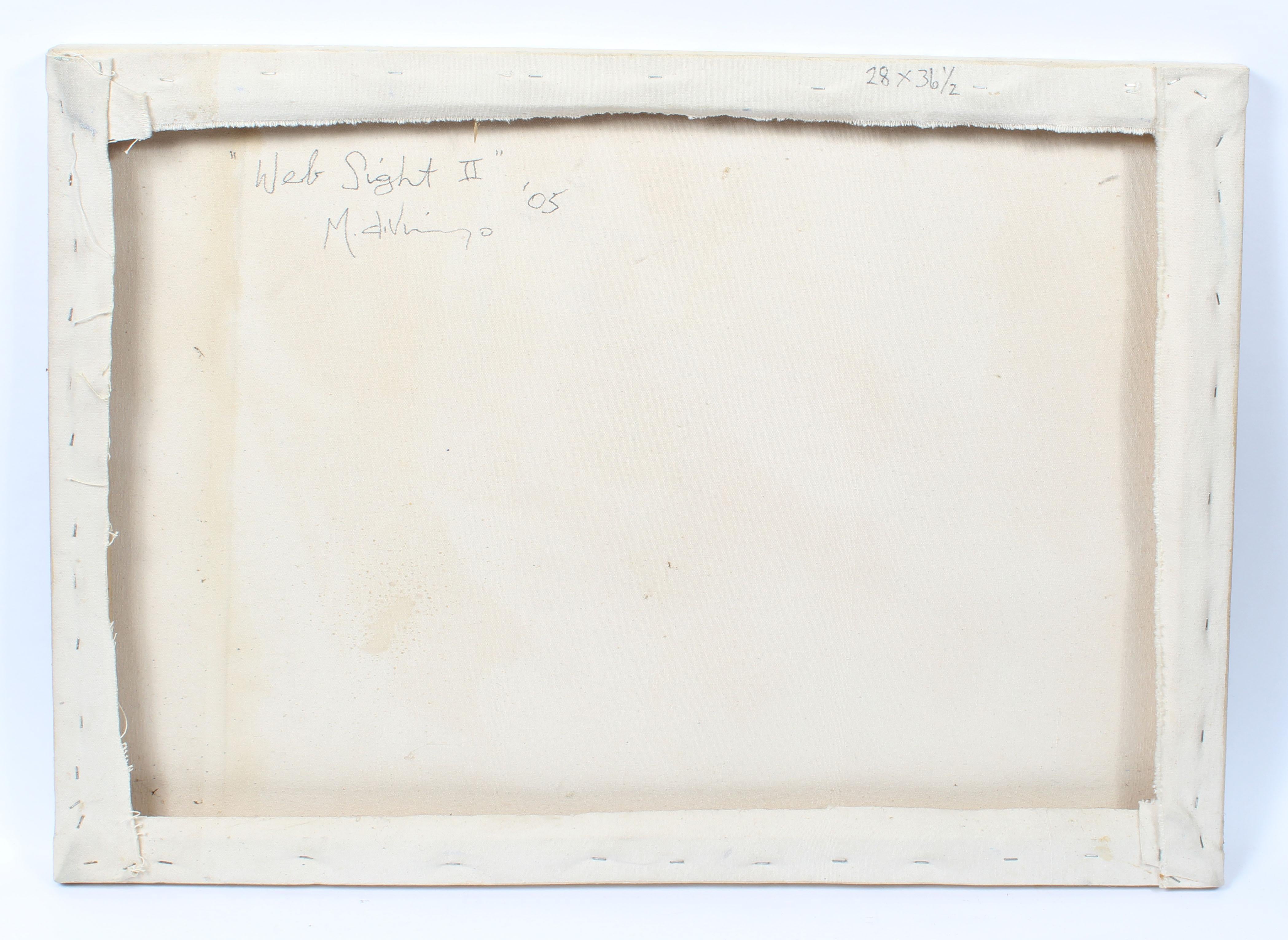 Abstraktes amerikanisches modernistisches Ölgemälde von Mark DiVincenzo.  Öl auf Leinwand, ca. 2005. Verso signiert.  Ungerahmt.