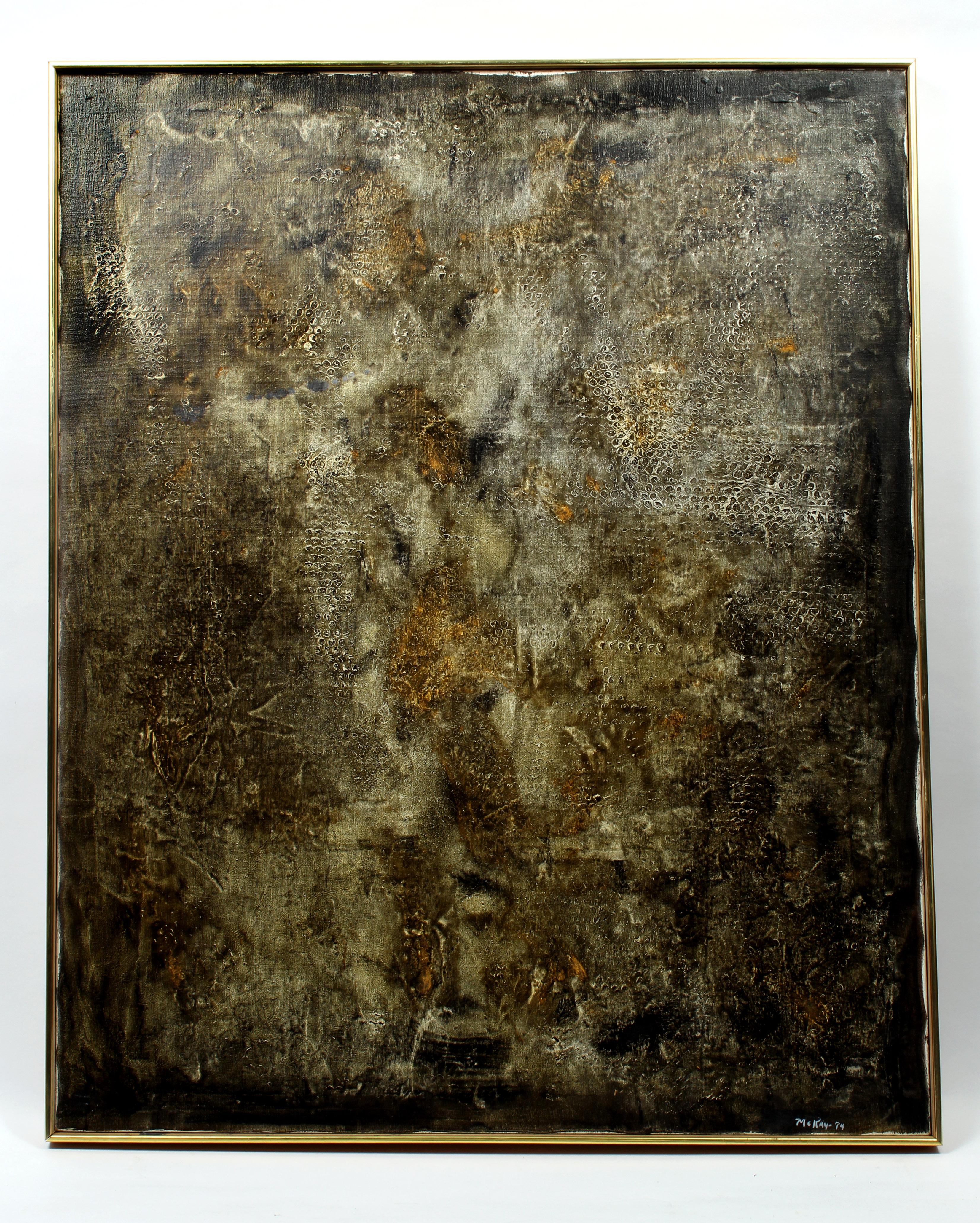 Une peinture à l'huile sur toile lunatique et engageante avec beaucoup de texture et de couches par l'artiste moderniste américaine Martha McKay.

Paris 1951 - 1956
Après avoir obtenu son diplôme de l'école d'art Corcoran à Washington, D.C., en