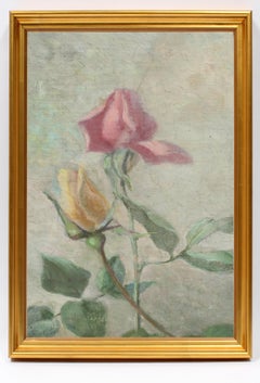 Antique American Oil Painting Still Life Flora Rare 19th Century New York Jersey