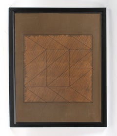 20th Century Geometric Abstract Drawing Hard Edge 1976 Duayne Hatchett