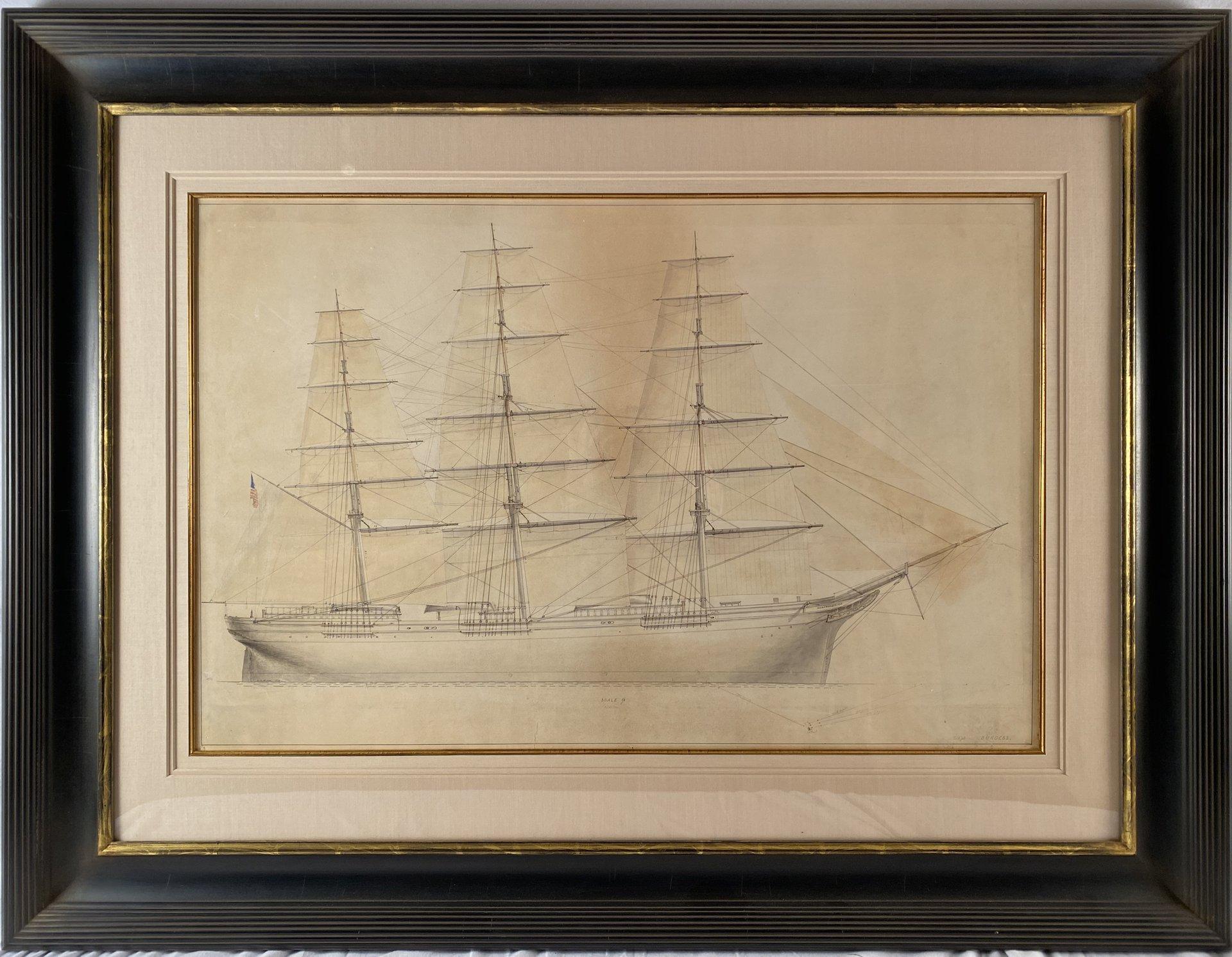 William Kimmins McMinn Figurative Art - "MONARCH OF THE SEA" (1858) BY WILLIAM K. MCMINN
