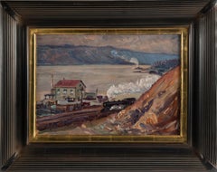 "On the Hudson: Passing Train" by Waldo Midgley