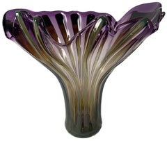 Diamond Cut Blown Glass Vase, 1994 by Richard Royal