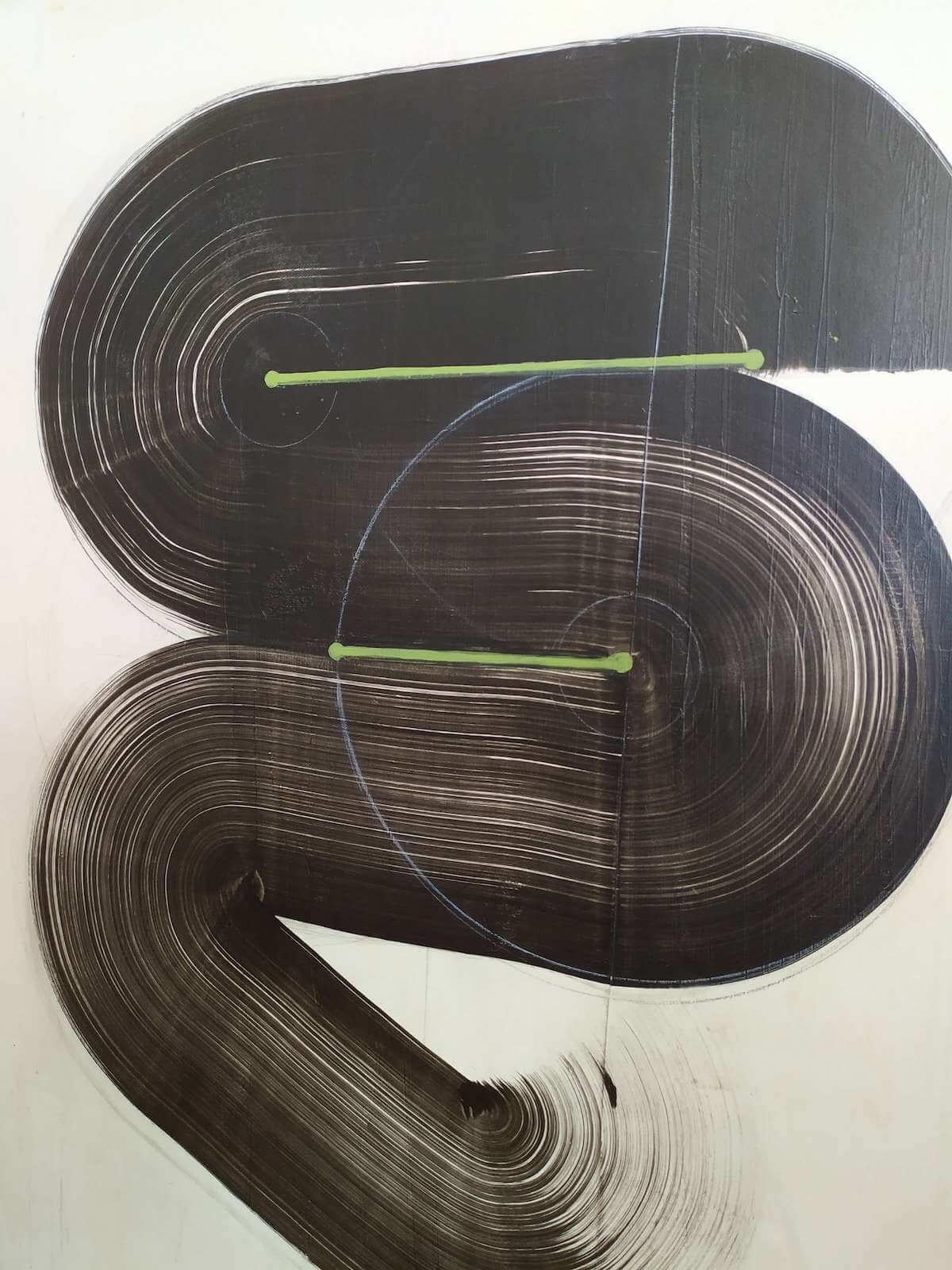 Abstrakte Liebe 5 - Abstrakte Kunst:: Acryl:: Minimalismus:: Geometrische Kunst:: Zeitgenössische Kunst (Beige), Abstract Painting, von Aleksandar Bezinovic