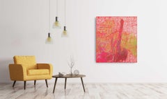 Tree #1 - Abstract Art, Modern Art, Contemporary, 21thC, Oil Paint, Forest, red
