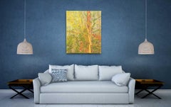 Tree #3 - Abstract Art, Modern Art, Contemporary, Oil Paint, Forest, yellow