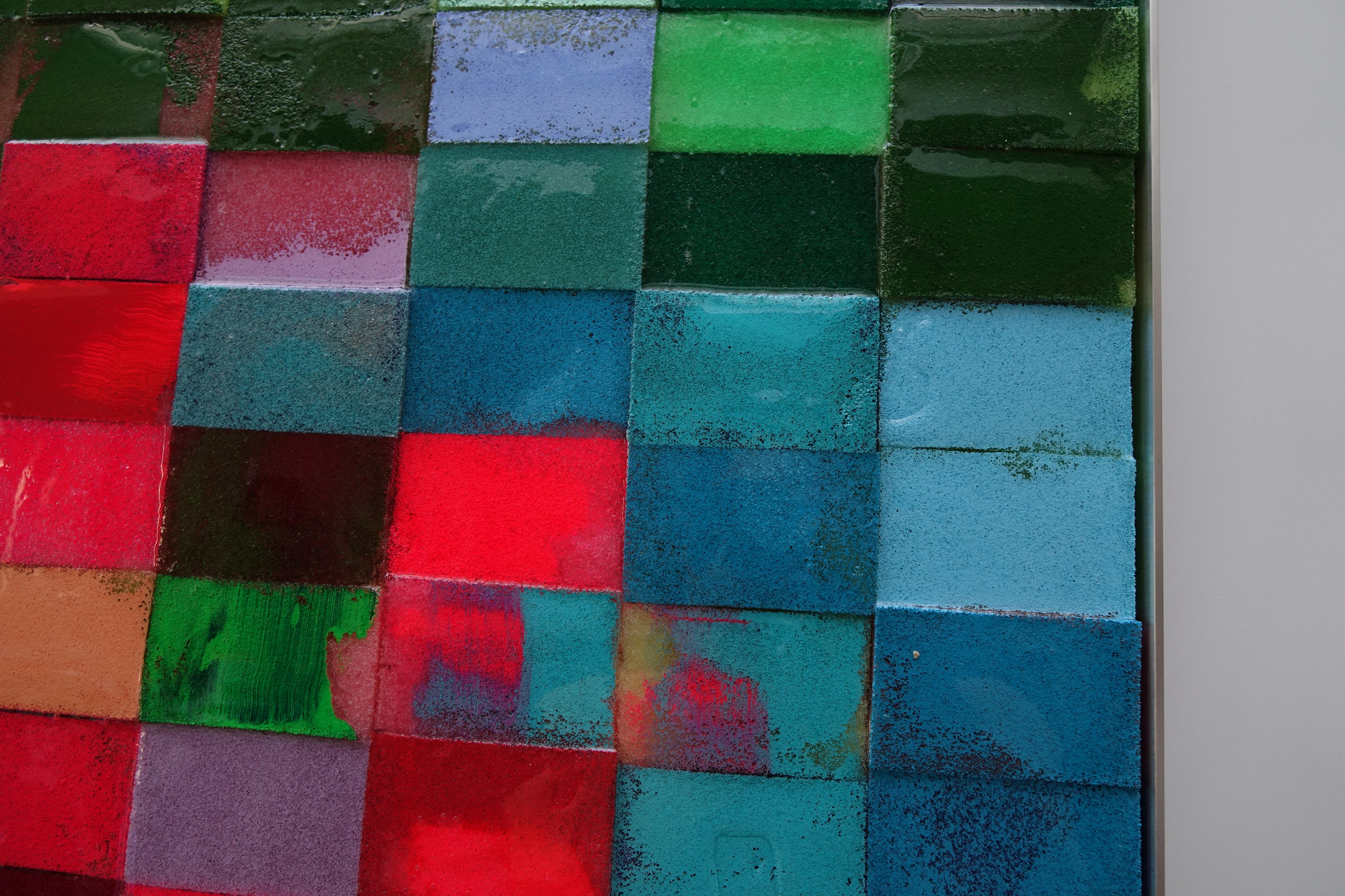 Mosaik 1382 - Contemporary, Abstract art, Acrylic Paint, Fahar Al-salih, 21st C For Sale 3