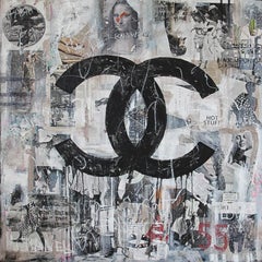 Chanel Pastel - edgy, Chanel, Painting, Contemporary Art, Fashion, grey pastel