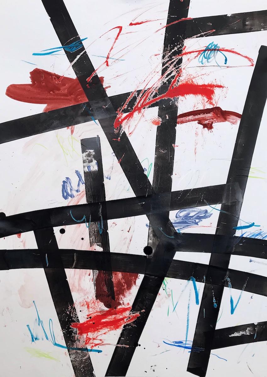 Manuela Karin Knaut Abstract Painting - Flags - Abstract Expressionism, Abstract Art, Painting, Contemporary Art, 21thC