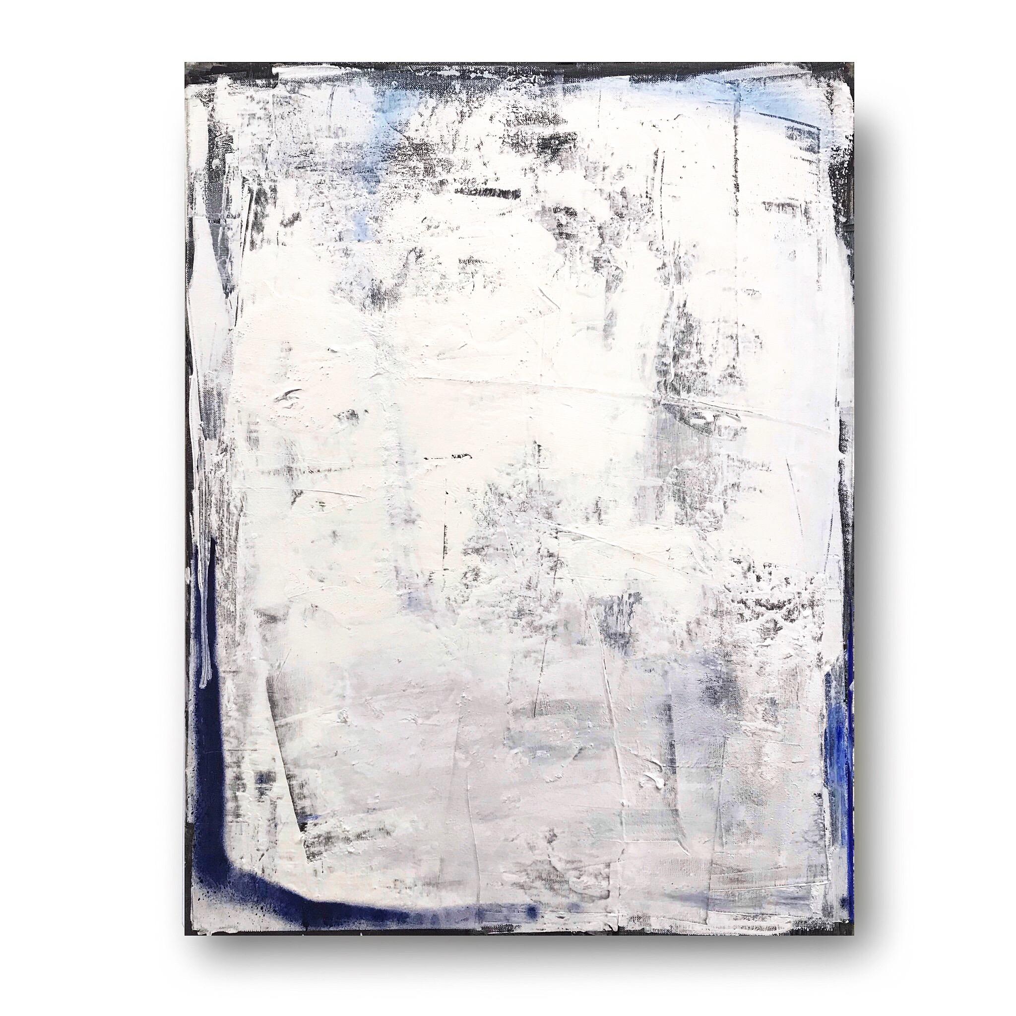 Flagge für kein Land - Expressionistisches Gemälde:: abstrakte Kunst:: zeitgenössische Kunst:: blau (Abstrakter Expressionismus), Painting, von Manuela Karin Knaut