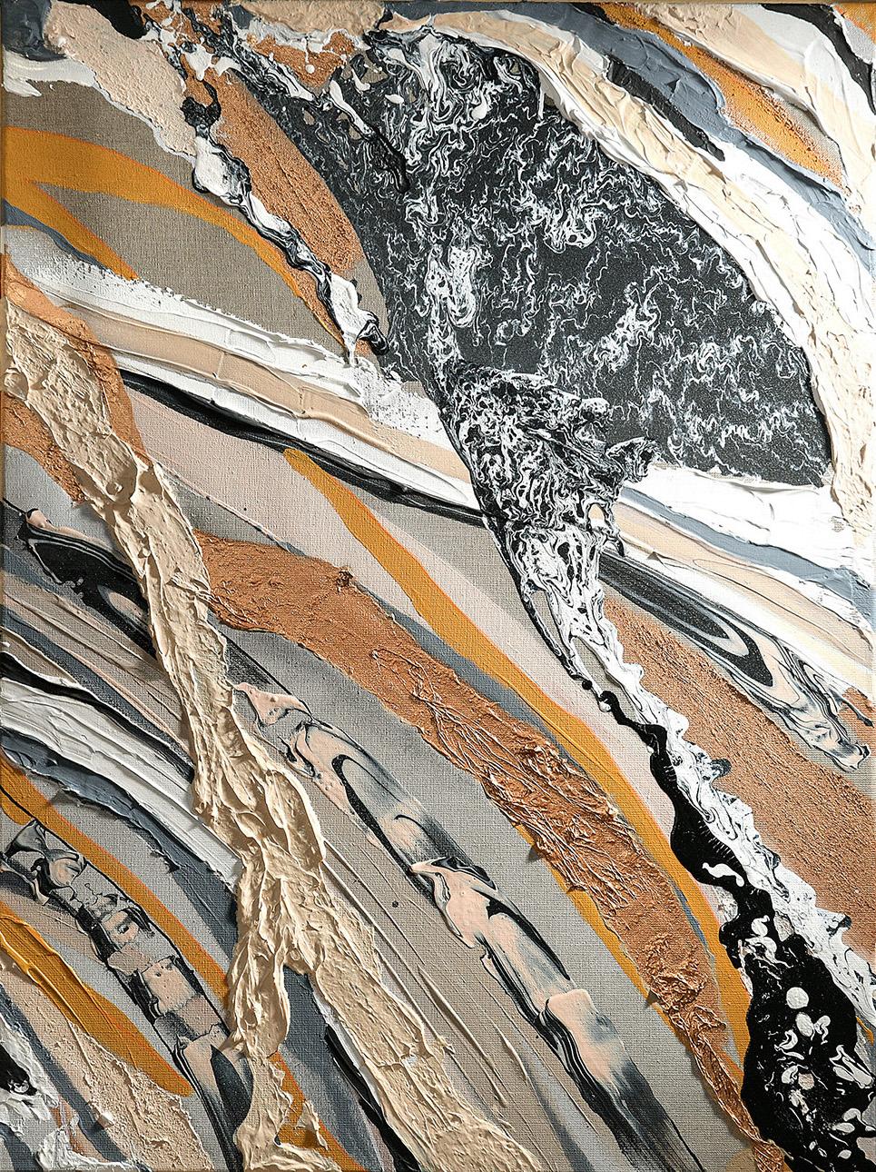 DUSTY edition cyclone -abstract, Contemporary art, minimalistic, 21st, expressiv - Mixed Media Art by Daniela Naumann