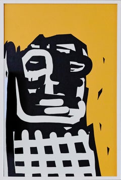 Beng - Pop Art Painting, Neo Pop, yellow, 21stC., modern art, abstract, Portrait