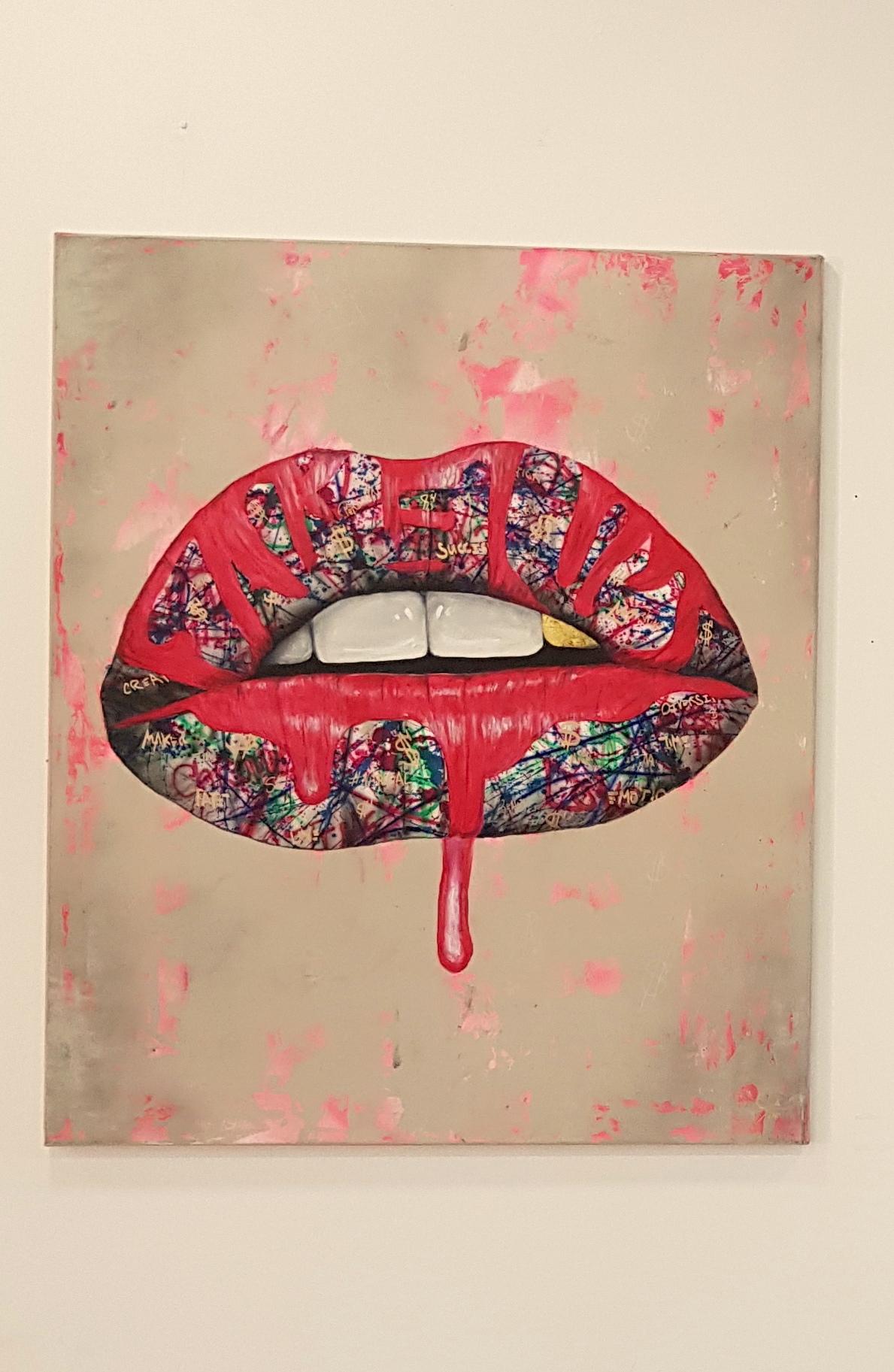 the kissed mouth painting