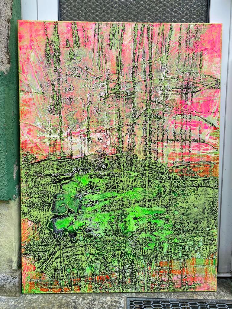 WALD #- Wald, Abstrakter Expressionismus, Zeitgenössisches, abstraktes Gemälde, Farbe – Painting von Alexander Höller