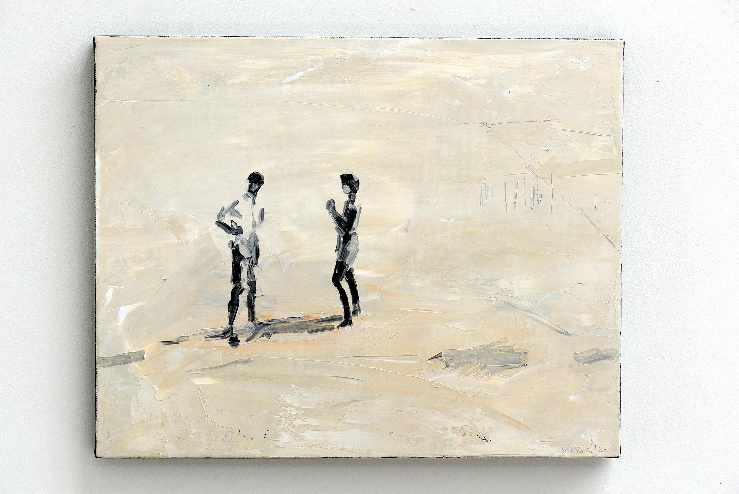 Distance - Minimalist, Oil on Canvas, 21st Century,  Figurative Painting For Sale 2