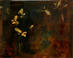 Astwerk_88- Minimalist, Acrylic, Resin on Wood, 21st Century, Floral Painting