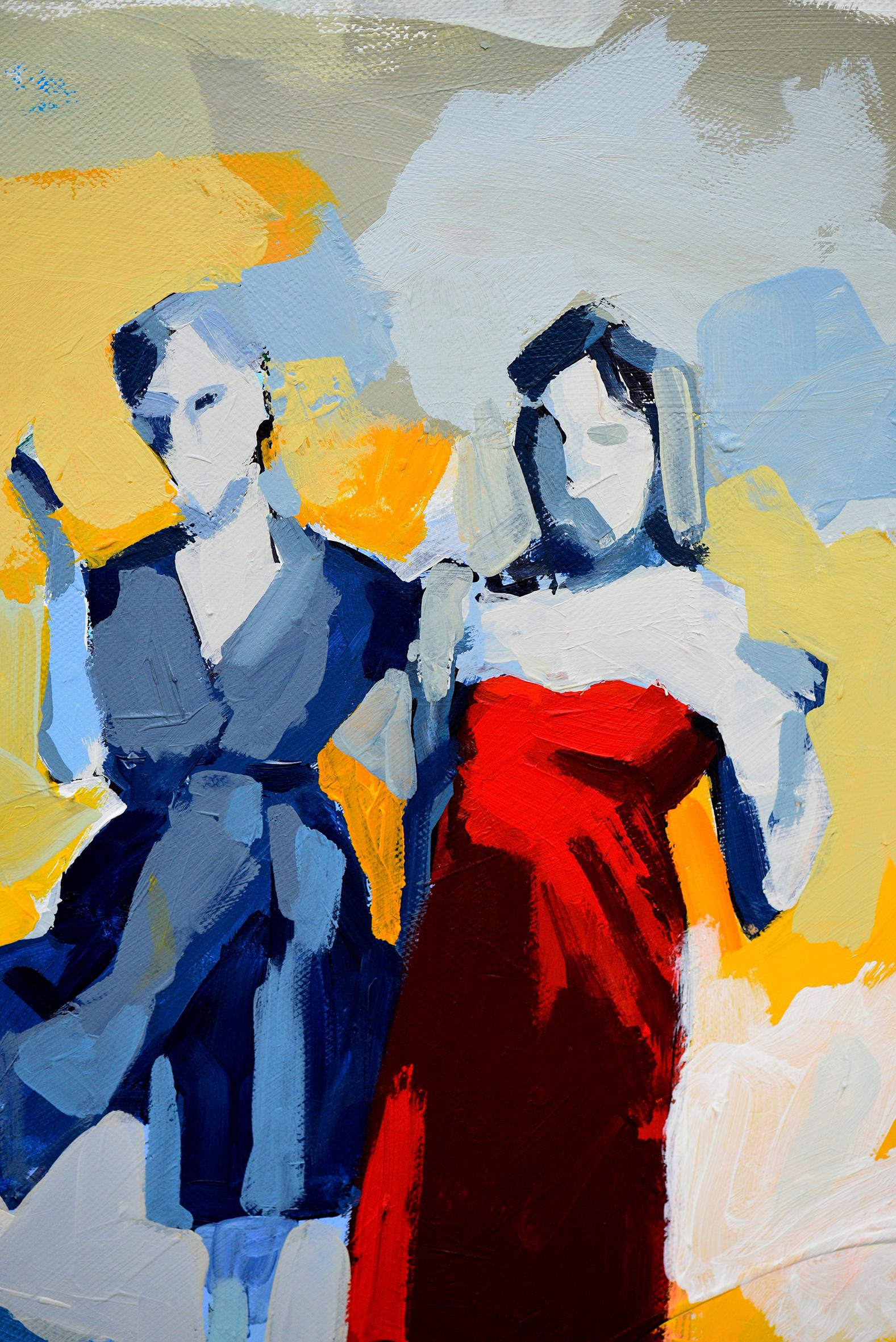 Mad Men
80 x 120 cm
oil on canvas 
2019

A wide, apparently endless plain forms the background of the events: out of nowhere, dark figures enter the scenery, as if coming from the depths of the canvas, appearing through layers of bright, shiny white