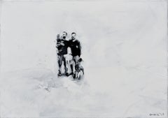 San Andreas - Minimalist, Oil on Canvas, 21st Century, Figurative Painting, men