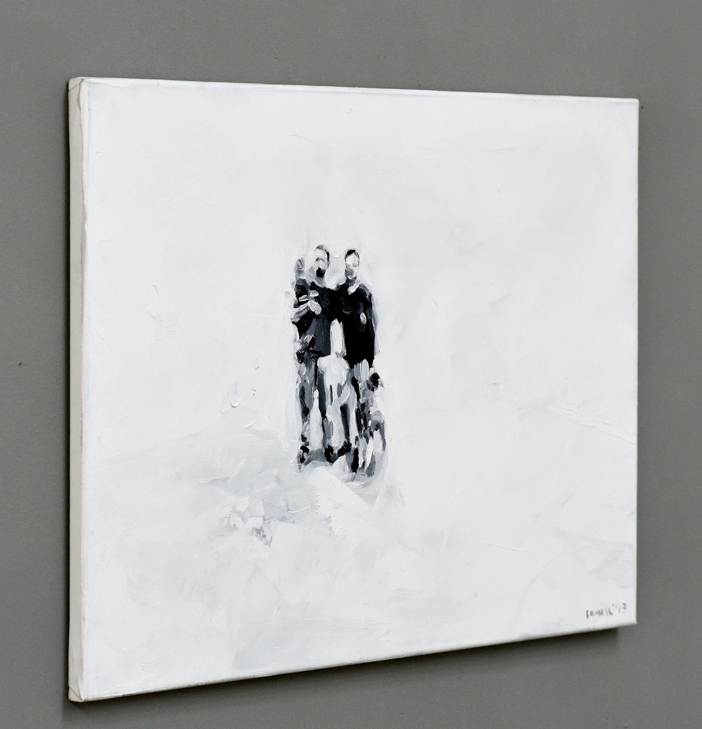 San Andreas - Minimalist, Oil on Canvas, 21st Century, Figurative Painting, men For Sale 7
