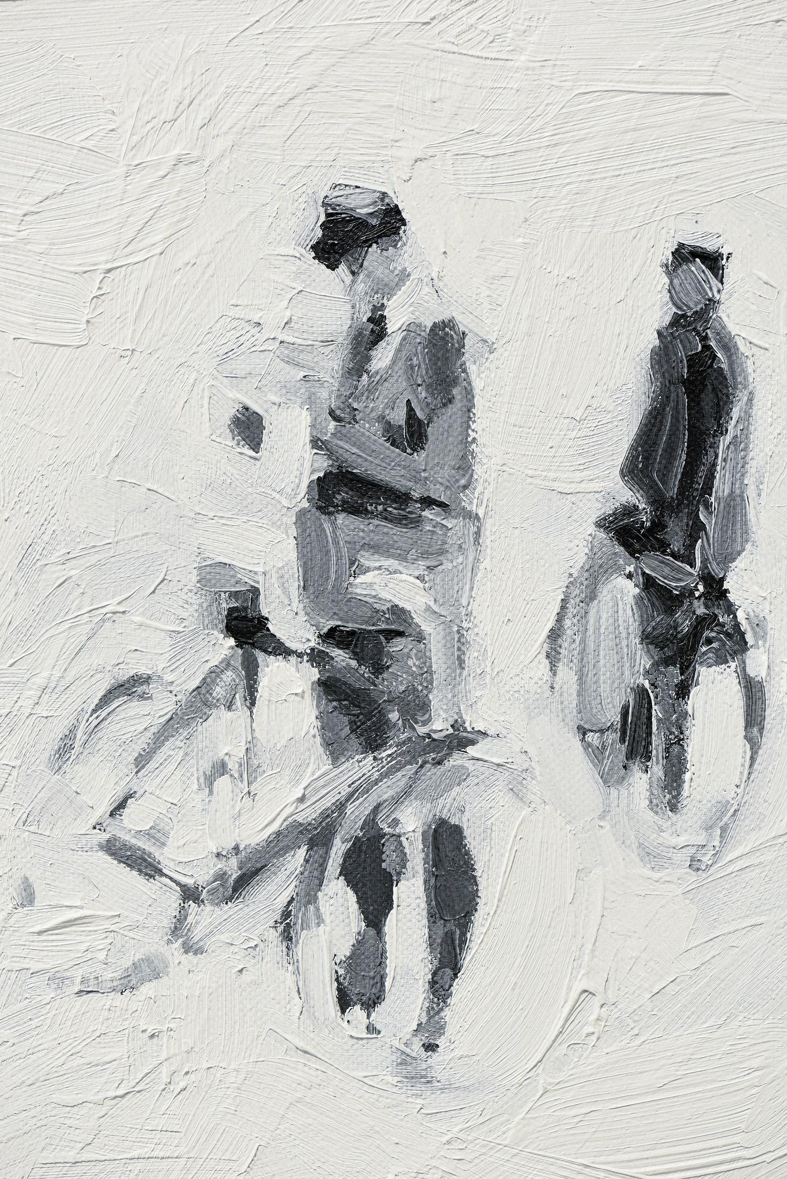 Die Partei - Minimalist, Oil on Canvas, 21st Century, Figurative Painting For Sale 2