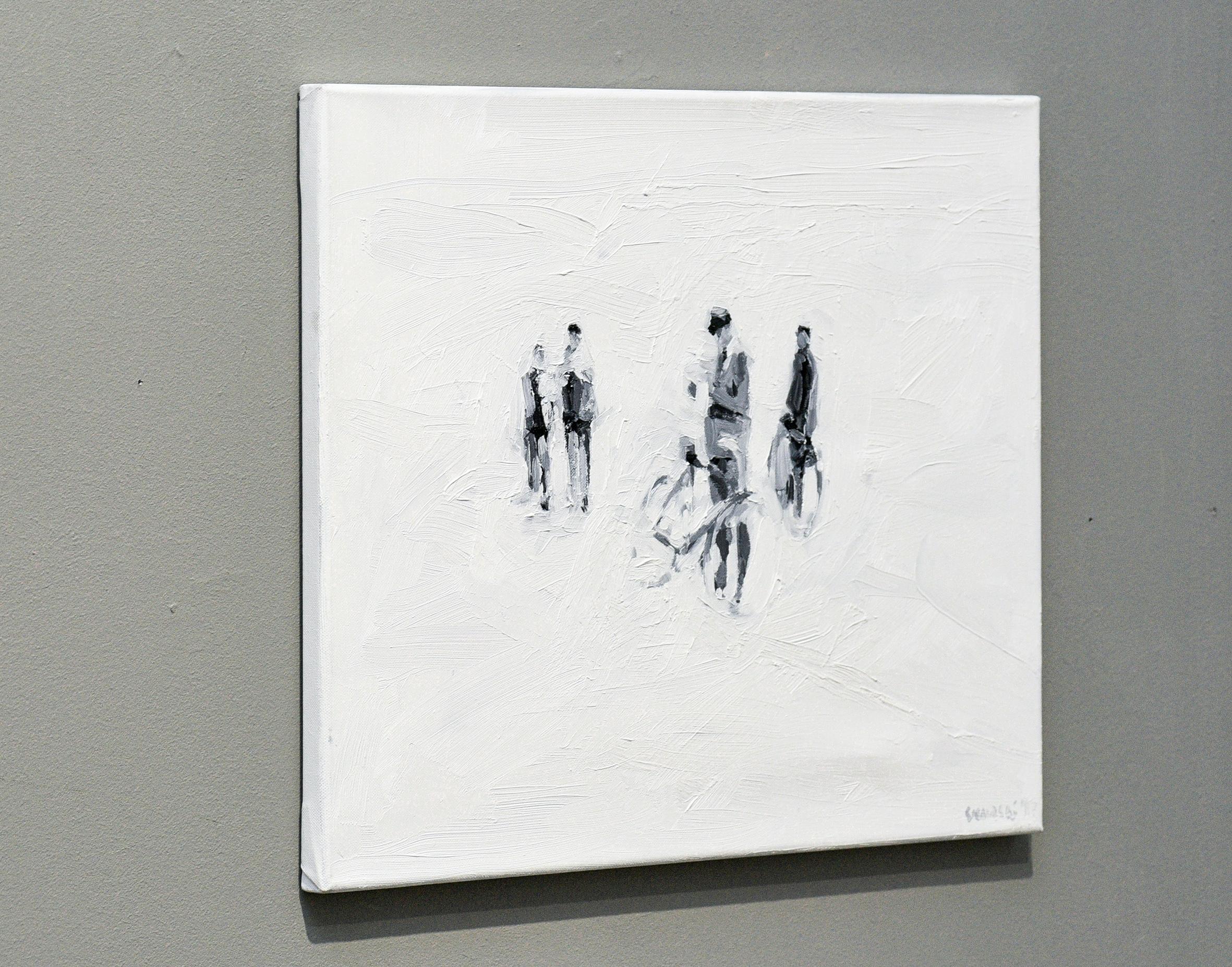 Die Partei - Minimalist, Oil on Canvas, 21st Century, Figurative Painting For Sale 5