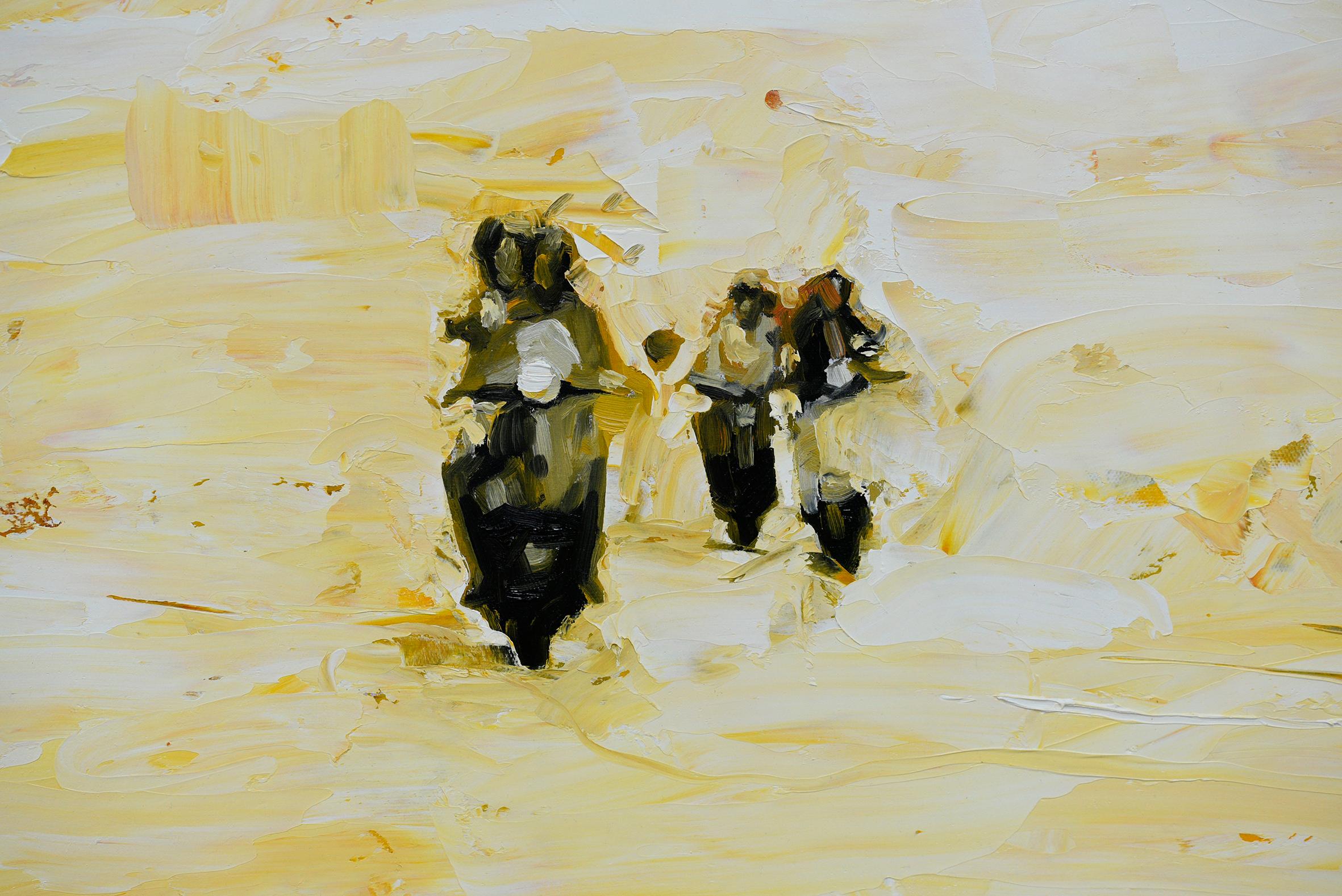 Scooters - Minimalist, Oil on Canvas, 21st Century, Figurative Painting For Sale 3