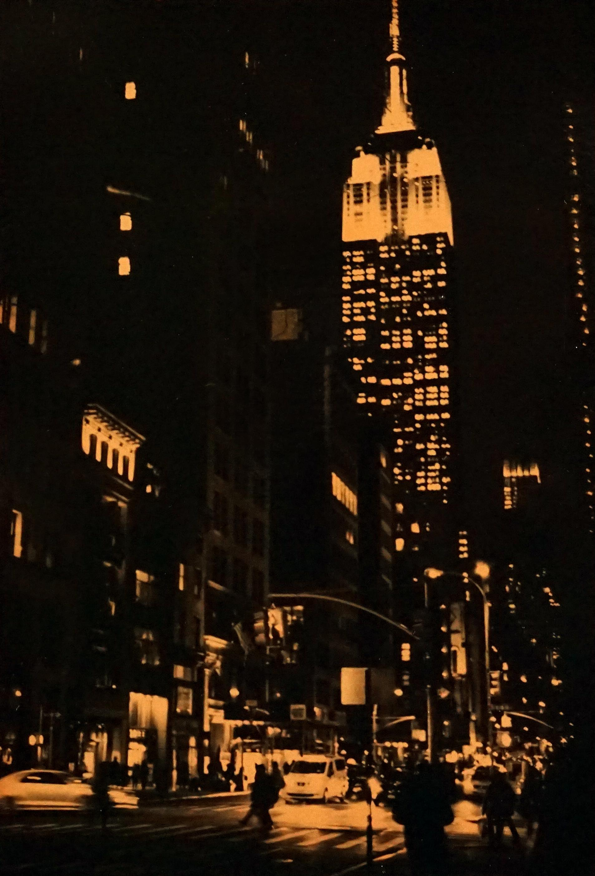 Ernesto Esquer Black and White Photograph - Empire State Building (Night), New York