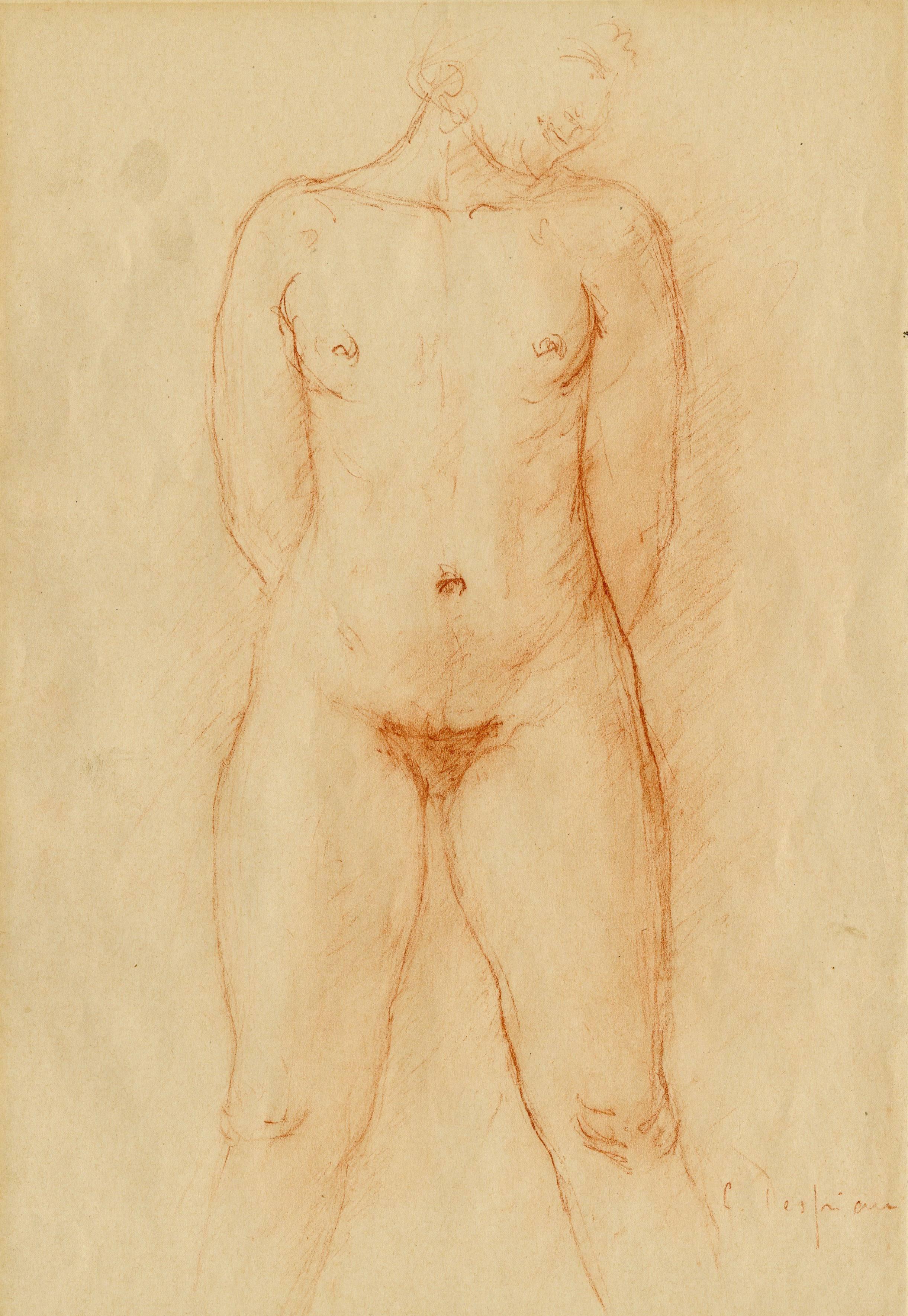 Charles Despiau Figurative Art – Nude (Standender weiblicher Akt)