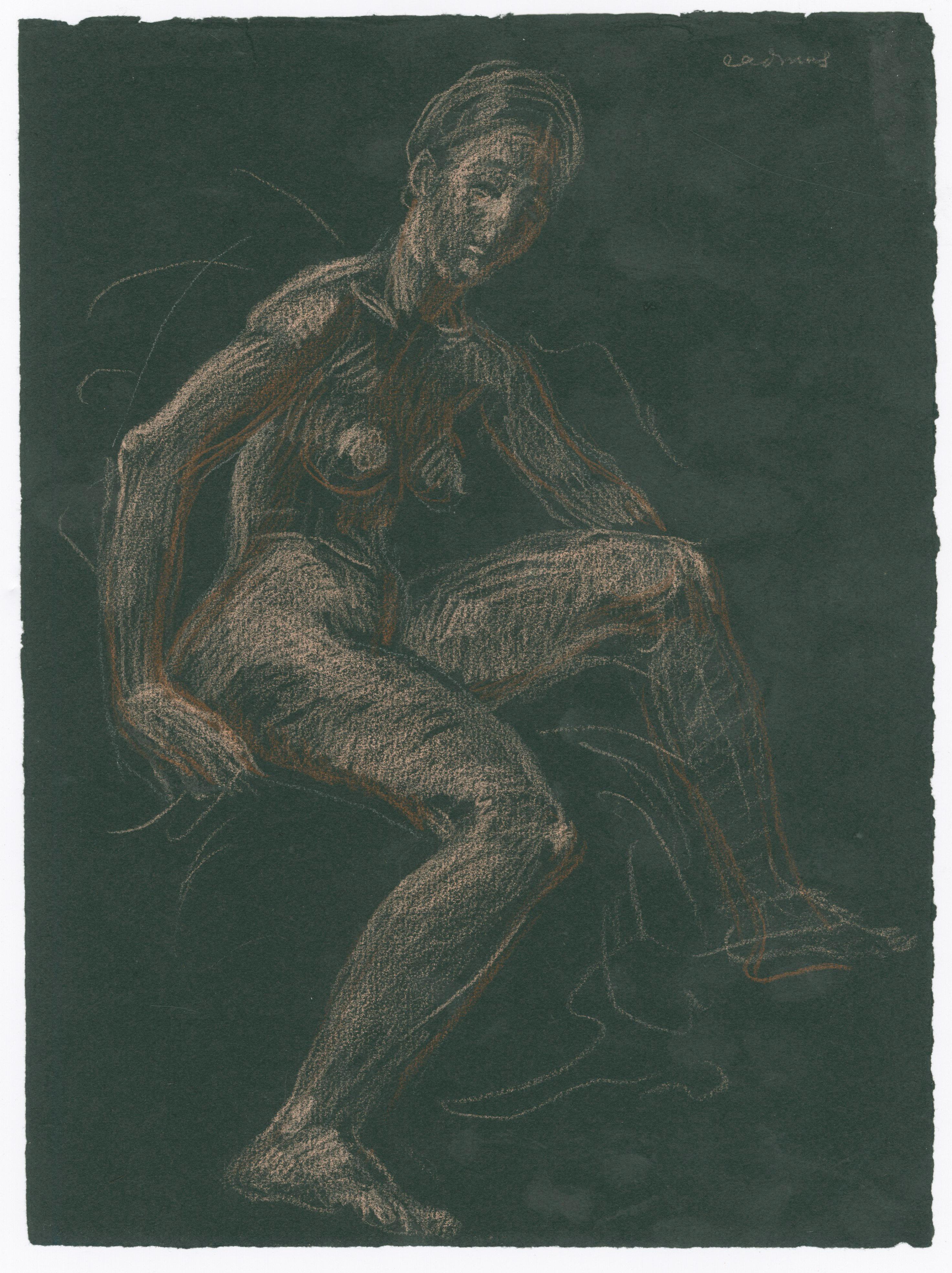Seated Female Nude - Art by Paul Cadmus