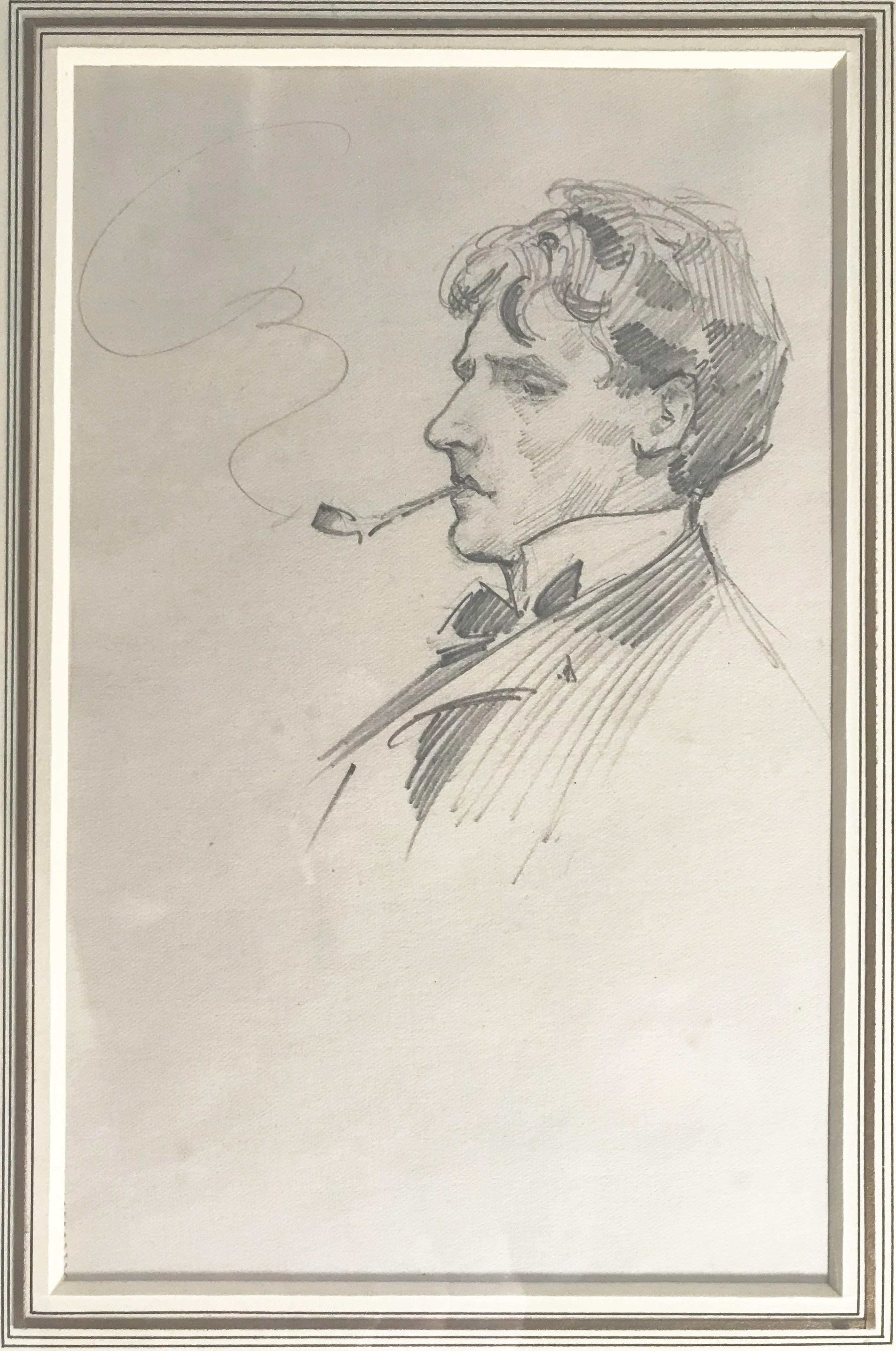 Arthur Rackham Portrait - Gentleman Smoking