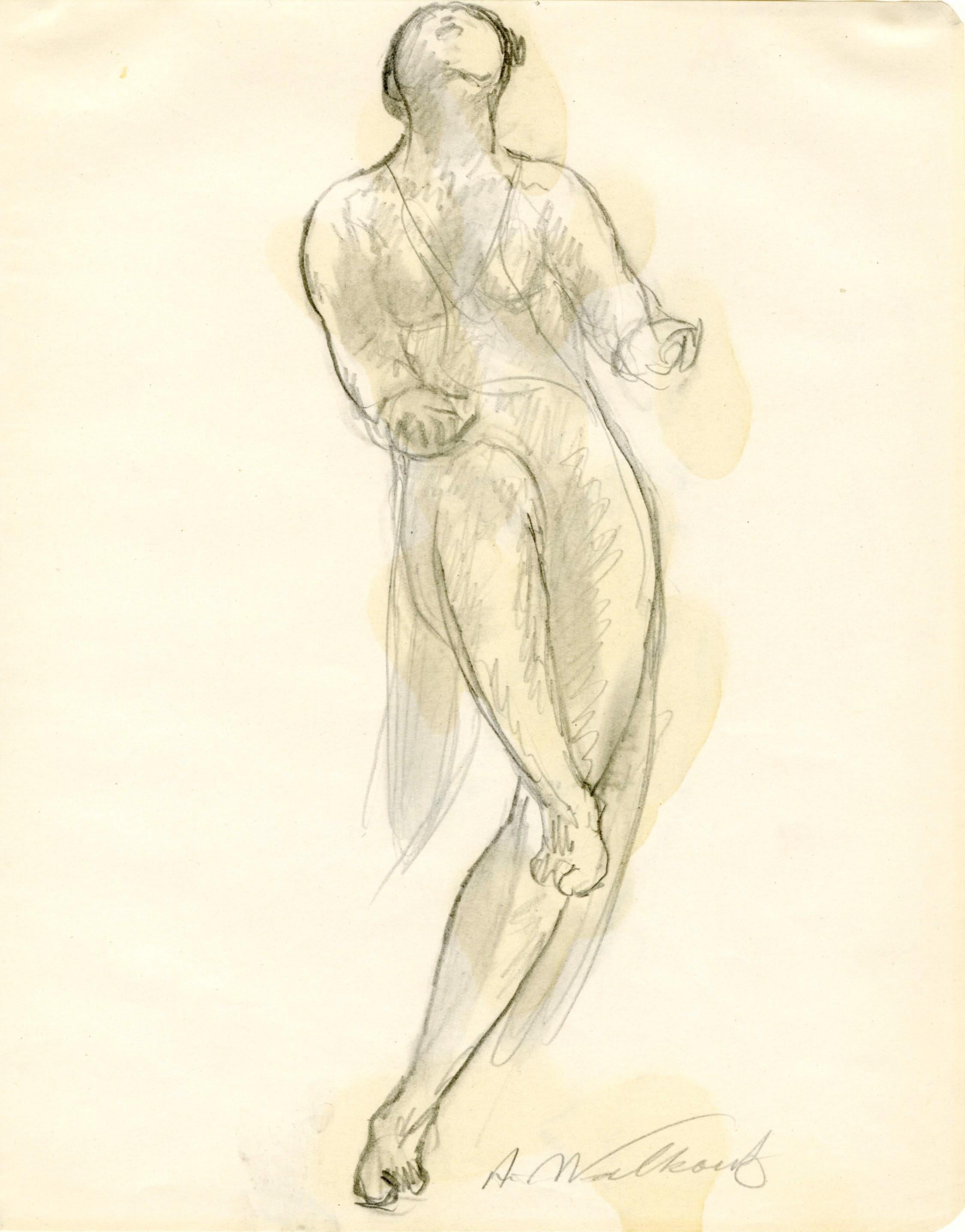 Abraham Walkowitz Figurative Art - Isadora Duncan