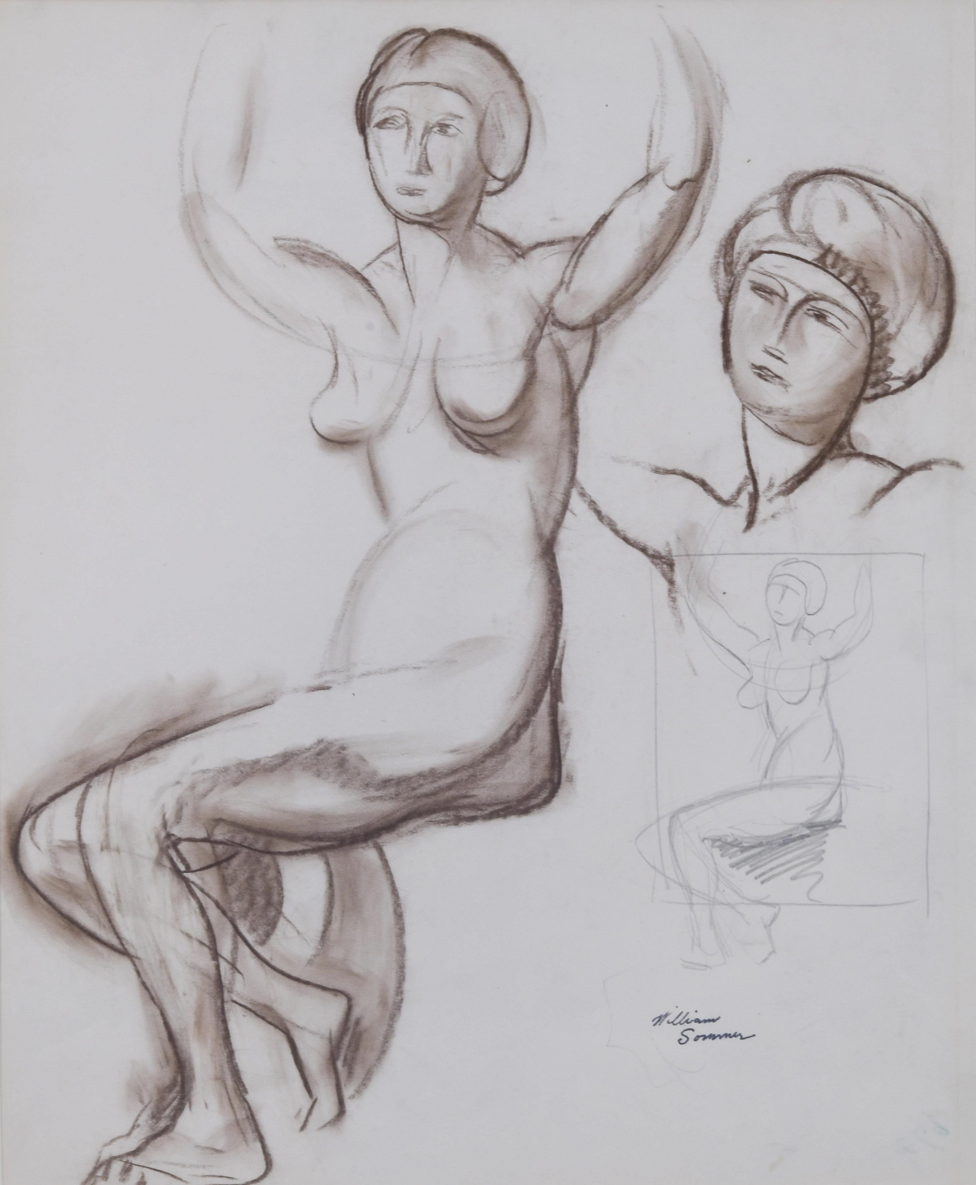 Female Nude Study - Art by William Sommer