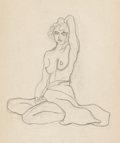 Antique Untitled (nude with arm raised over head)