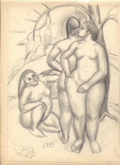 Three Nudes in a Garden