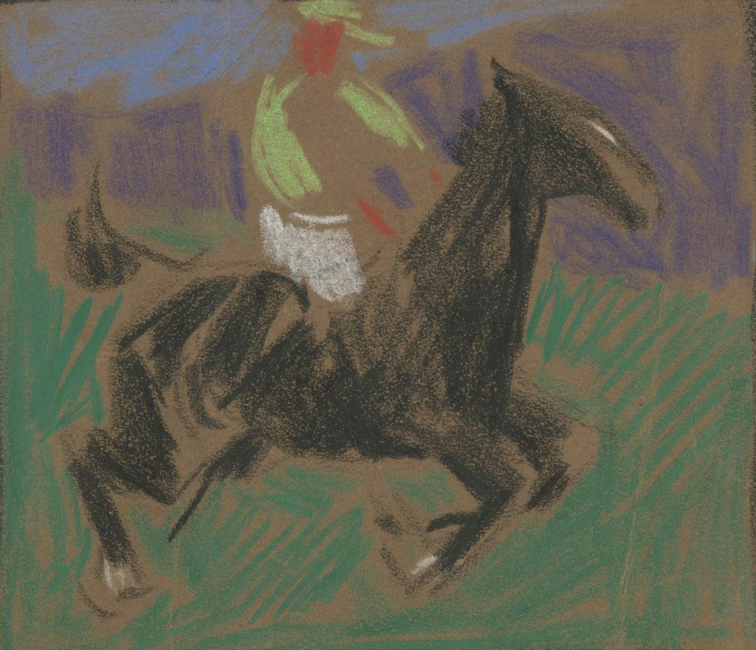 Henry George Keller Animal Art - untitled (polo player on horseback)