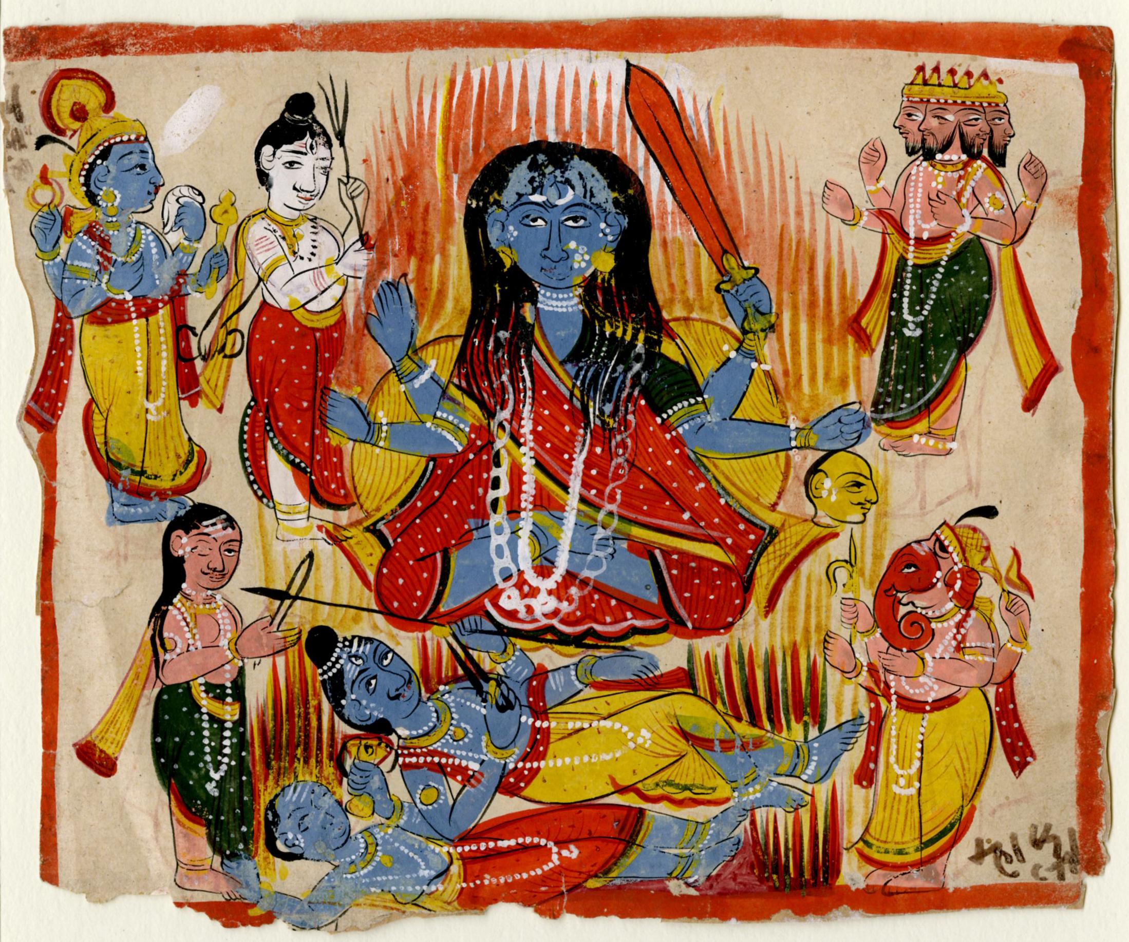 Unknown Artist, India Figurative Art - The Dark Aspect of the Great Goddess Devi